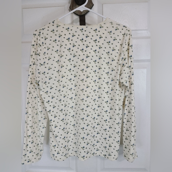 (512) American Living Woman's Long Sleeve Blouse,  Size: Large Color: White - Picture 11 of 12